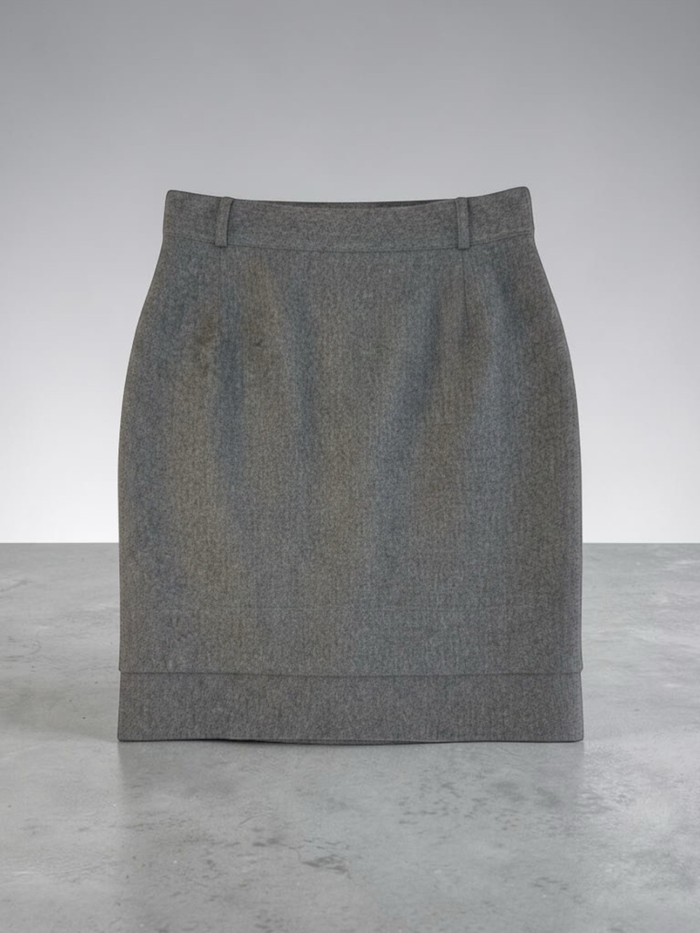 Vintage Escada by Margaretha Ley Gray Wool Cashmere Pencil Skirt - Sz 38